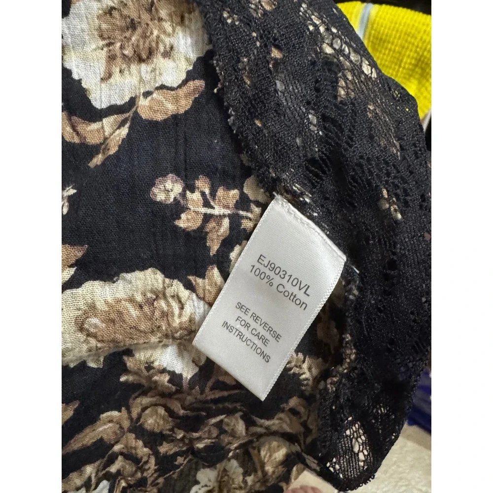 En Creme Kimono Women S Black Floral Excellent Lace Detail EJ90310VL Boho
